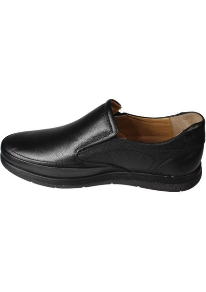 Yazkış Erkek Siyah Cilt Bağcıksız Iç ve Dış Deri Comfort Taban modelleri