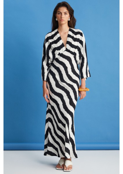 Zebra Desenli Elbise