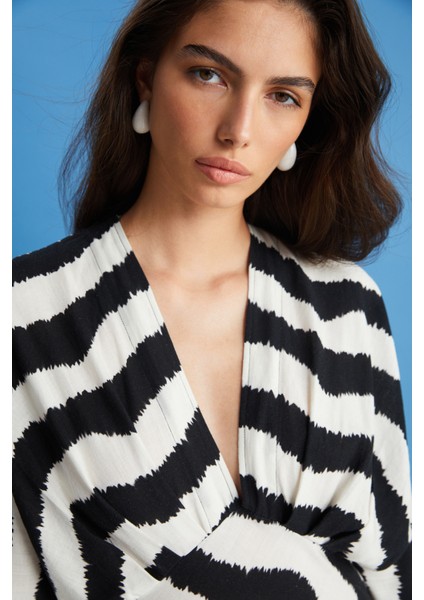 Zebra Desenli Elbise