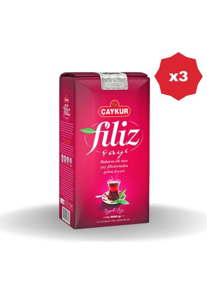 Filiz Çay 500 gr - (3 Adet)