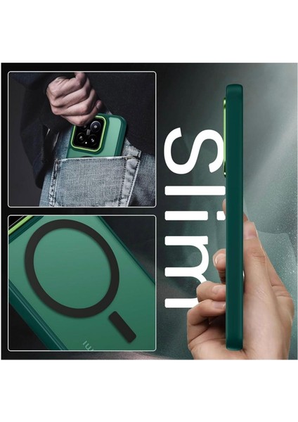 Redmi Note 14 Pro 4g Uyumlu Magsafe Özellikli Esnek Kenar Korumalı Kılıf modelleri