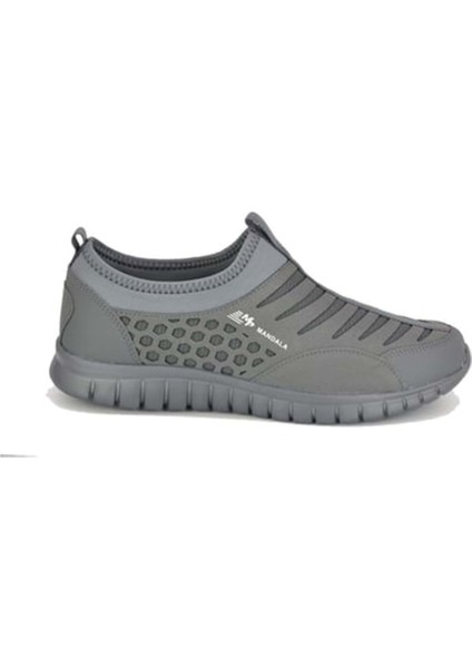 Erkek Günlük Hafif Ortopedik Taban Bağcıksız Sneaker - Füme - 44