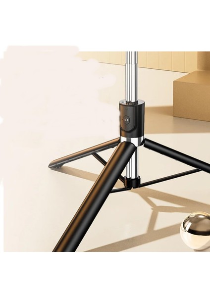 Selfie Çubuğu Bluetooth Kumandalı Kablosuz 170CM Çok Fonksiyonlu Işıklı Tripod R1S-L