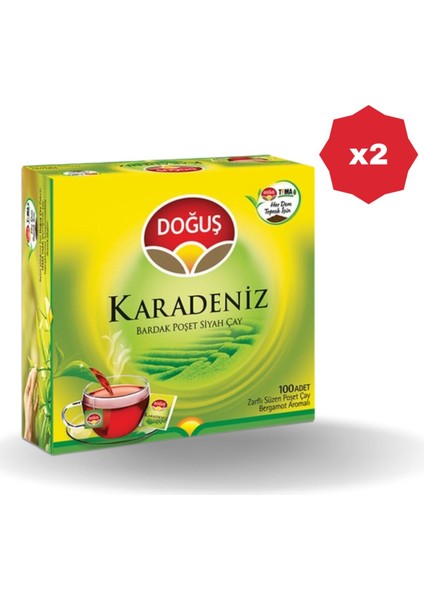 Doğu Karadeniz Bardak Poşet Çay 100'LÜ - (2 Adet)