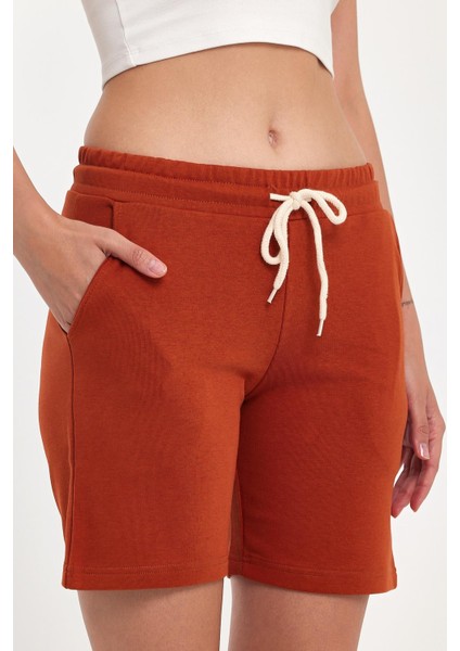 Kadın Likralı Cino Cep Şort