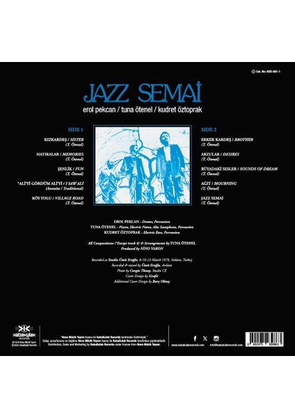 Erol Pekcan / Tuna Ötenel / Kudret Öztoprak - Jazz Semai (Plak) fiyatları