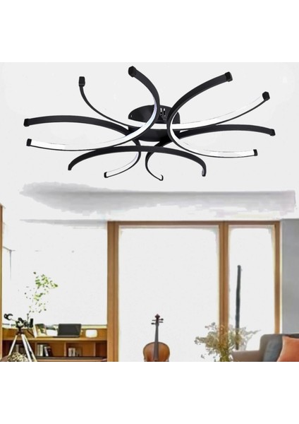 Sümbül Modern Tasarım Beyaz Renk Beyaz Ledli Cafe - Mutfak - Salon LED Avize