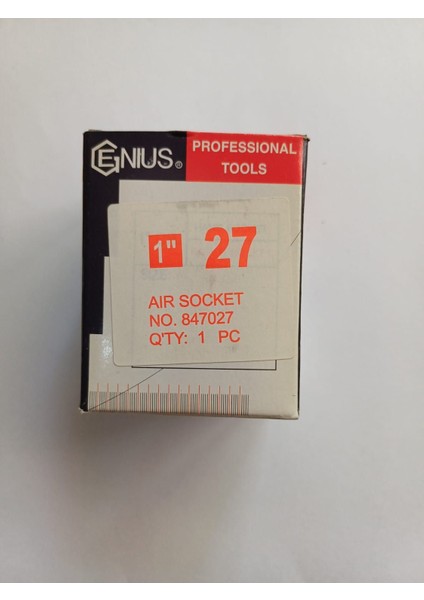 Darbeli Lokma 1" -27MM BOY=60MM Havalı Alet ve Diğer Kollara Takılabilir. 1 Adet