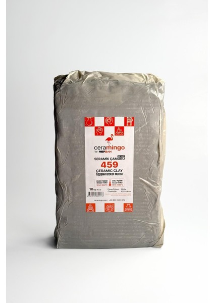 459 Şamotlu Beyaz Seramik Çamur Vakumlu - 20 kg