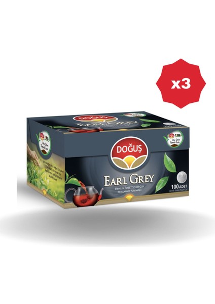Early Grey Demlik Poşet Çay 100'LÜ - (3 Adet)