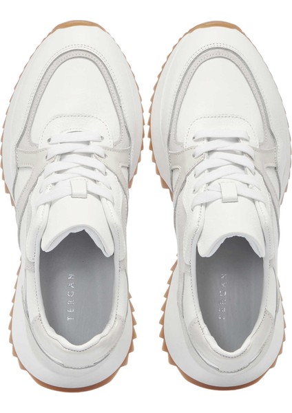 Beyaz Hakiki Deri Kadın Sneaker - K25I1AY68034-A26 indirimleri