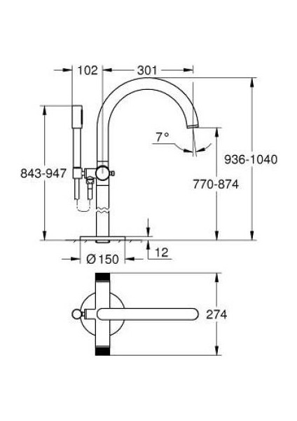 Atrio Private Collection Yerden Küvet Bataryası - 25229000 modelleri