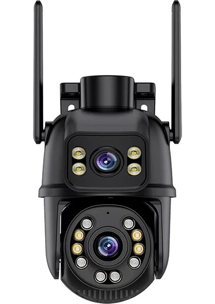 8mp 4K Çift Lensli Wıfı Dış Mekan Ev Güvenlik Su Geçirmez Ev Ofis Bahçe Güvenlik