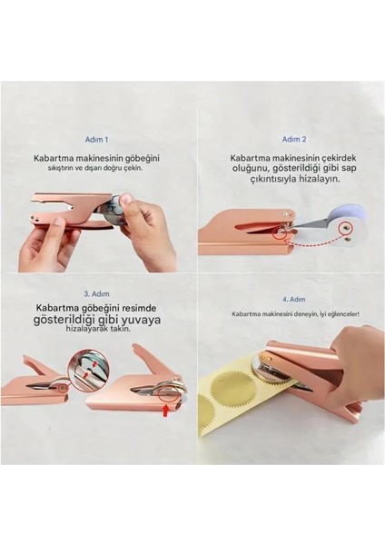 Soğuk Mühür Kabartma Damga Çelik Baskı Presi Rosegold Renk indirimleri