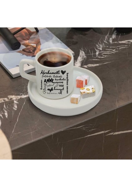 Annelere Özel Tasarımlı Türk Kahve Fincanı ve Altı fiyatları