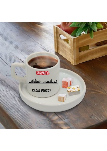 Kişiye Özel Istanbul Tasarımlı Türk Kahve Fincanı ve Altı fırsatları