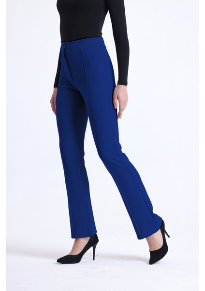 Kadın Yüksekbel Çimalı Likral Kumaş Pantolon modelleri