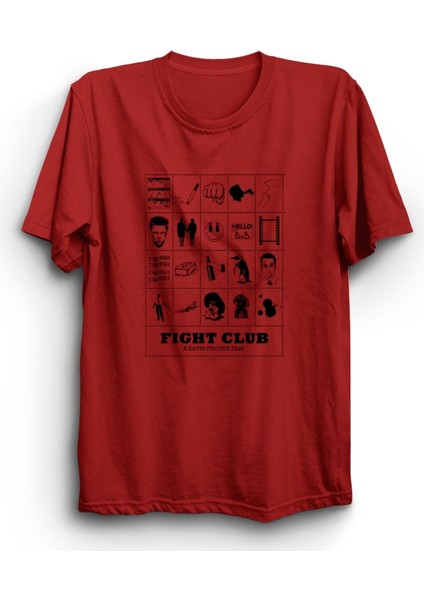 Fight Club, Dövüş Kulübü, Mix Poster, Unisex %100 Pamuk Tişört