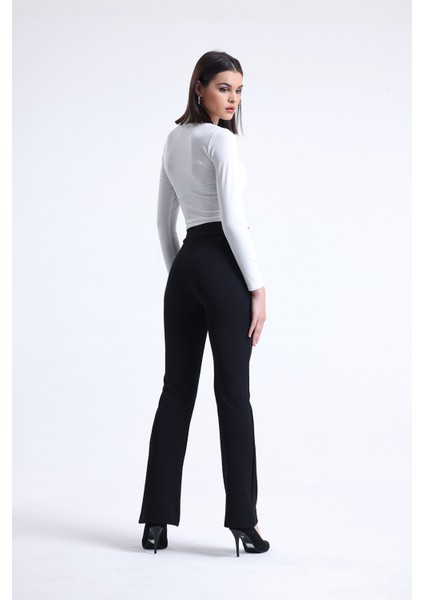 Kadın Yüksekbel Çimalı Likral Kumaş Pantolon fiyatları