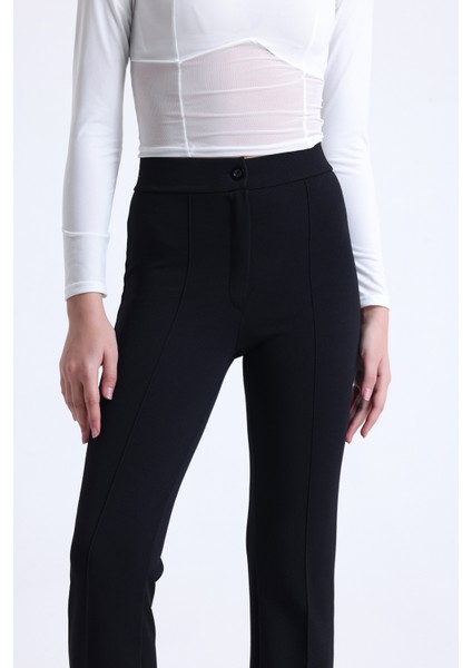 Kadın Yüksekbel Çimalı Likral Kumaş Pantolon fırsatları