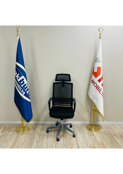 Power Başlıklı File Krom Ayaklı Personel Çalışma Koltuğu Fırat Ofis