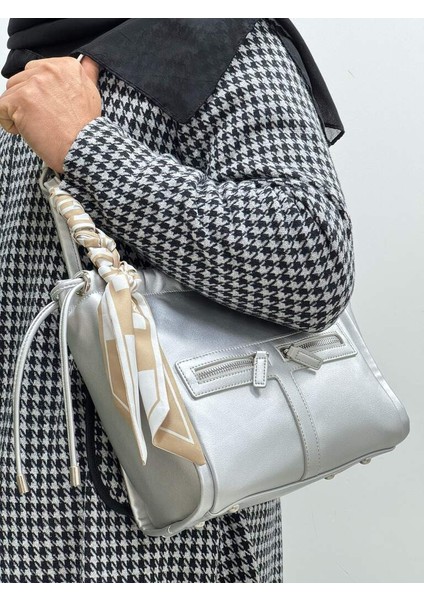 Krıste Bell 5505 Kadın Gümüş Omuz Çanta