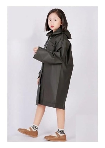 Yağmurluk Unisex Çocuk - Siyah