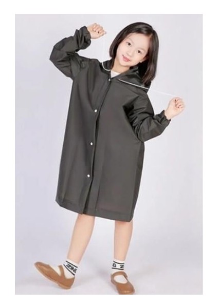 Yağmurluk Unisex Çocuk - Siyah