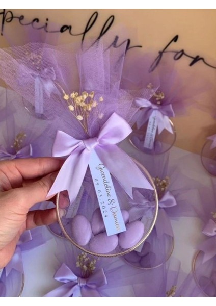 20 Adet Halka Şekerleme Magnet Söz Nişan Doğum Günü Sünnet Nikah Şekeri