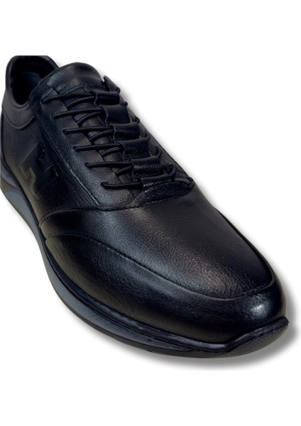 Siyah Hakiki Deri Günlük Spor Ayakkabı 39 fırsatları