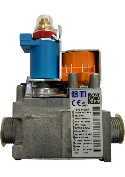 Vaıllant 22 Vdc Gaz Valf 3/4 Turuncu Bobın Sit 845 modelleri