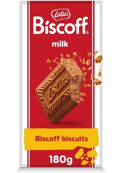 Biscoff Milk Chocolate With Biscoff Crumbs 180 gr