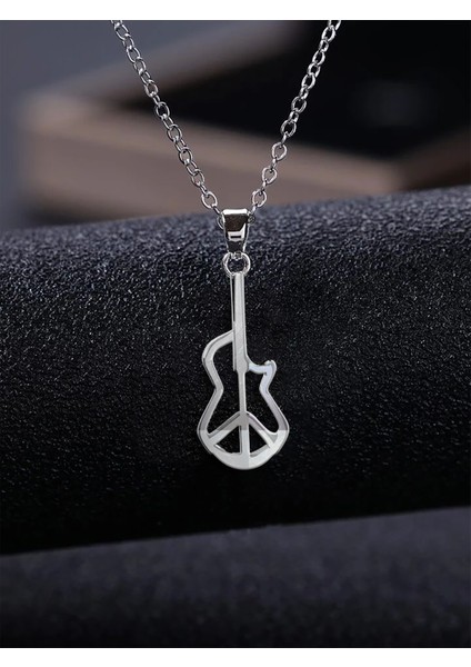 925 Ayar Gümüş Kolye Gitar SM984
