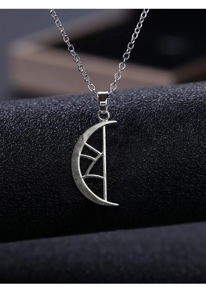 925 Ayar Gümüş Kolye Ay SM932