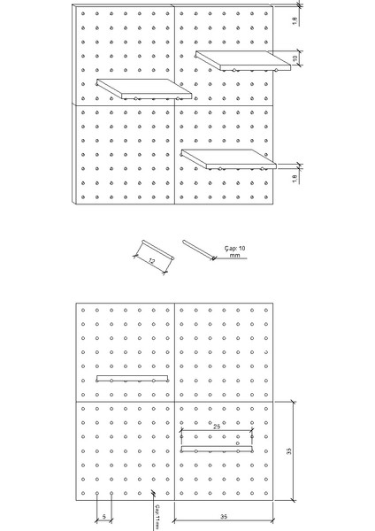 Dekoratif Akustik Ahşap Su Bazlı Boyalı Duvar Panosu 35 x 35 Architect Professional Woodworking