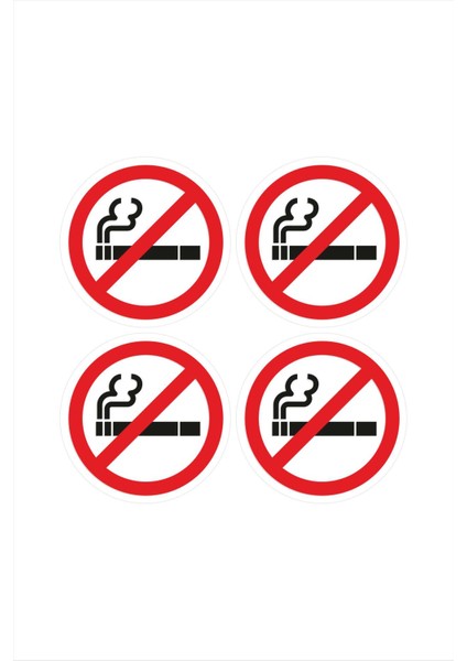 4 Adet Sigara Içilmez Sticker