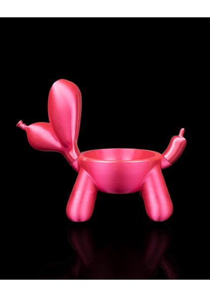 Dekoratif Pembe Köpek - Kedi Mama Kabı Standı modelleri