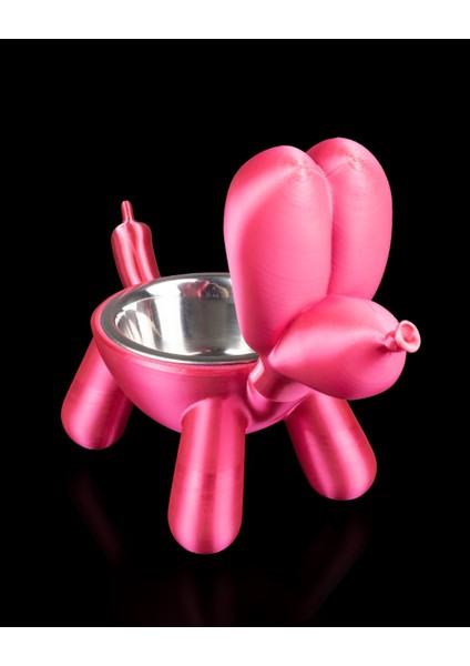Dekoratif Pembe Köpek - Kedi Mama Kabı Standı fırsatları