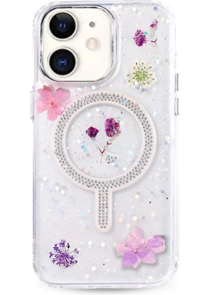 Apple Apple iPhone 11 Uyumlu Flower Magsafe Kapak