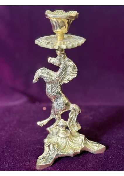 Pirinç Atlı Mumluk Obje , Hediyelik , Biblo , Süs Eşyası , Ev Dekorasyon
