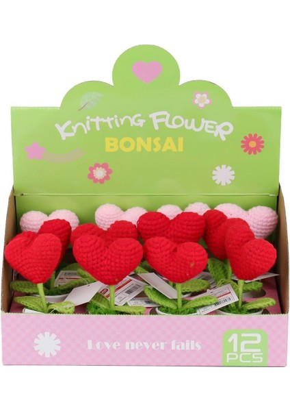 Fl-7 12Lİ Kroşe Örgü Saksıda Kalp -Birliktoys