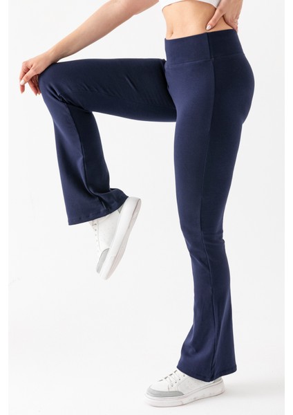 Kadın Lacivert Marka Muadil Penye Örme Esnek Likralı Ispanyol Paça Tayt fiyatları