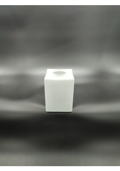 Kare Avize Camı Beyaz Renkte (E.14)(h:10.00cm-Kenarlar:9.00cm,9.00cm)