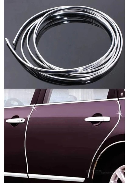 3 Metre Araç Içi Dışı Geçmeli Koruyucu U Tipi Nikelaj Elkamet Çıta Kapı Koruyucu3