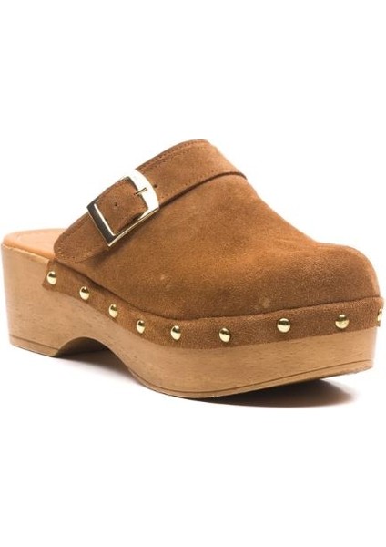 Kadın Hakiki Süet Deri Takunya Terlik 6220