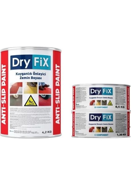 Anti Slip Paint Kayganlık Önleyici Zemin Boyası 6 kg Beyaz