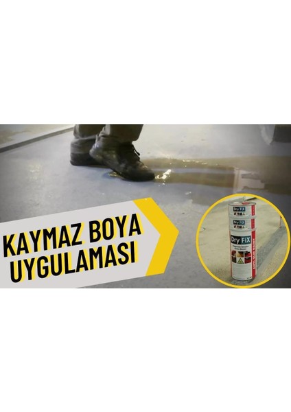 Anti Slip Paint Kayganlık Önleyici Zemin Boyası 6 kg Beyaz
