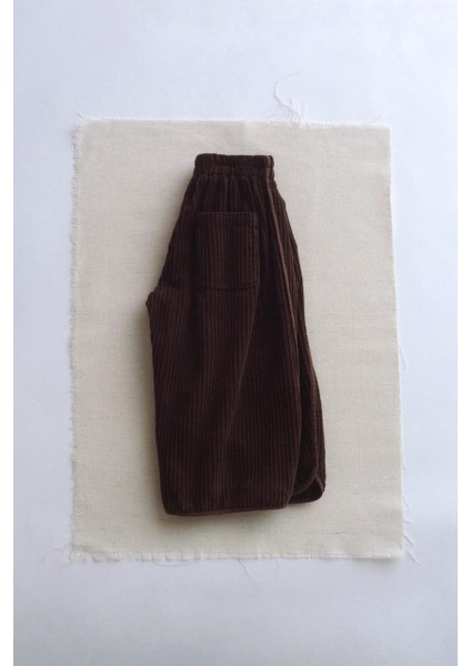 Unisex Kalın Düz Fitilli Pantolon
