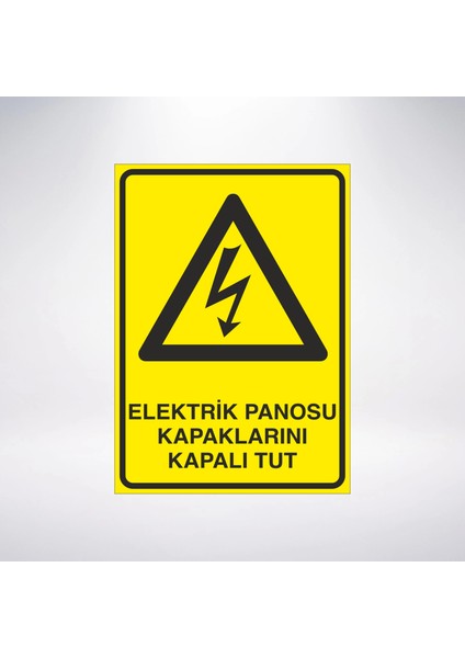 Elektrik Panosu Kapaklarını Kapalı Tut 21X29 Arkası Yapışkanlı Sticker