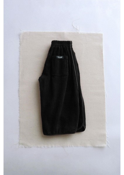 Unisex Kalın Düz Fitilli Pantolon